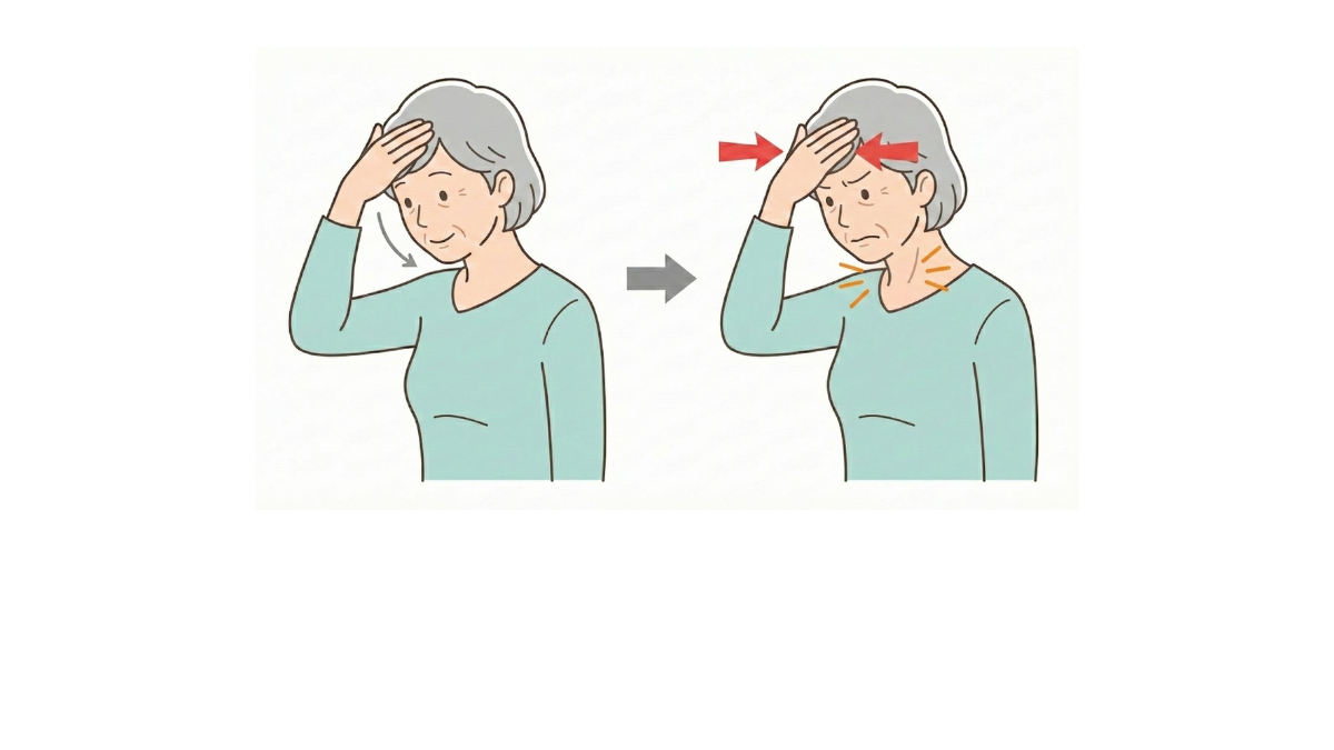 Swallowing forehead exercises